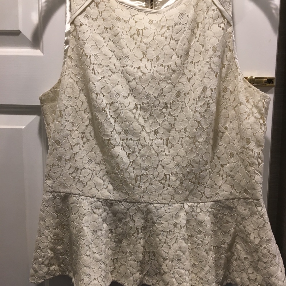 Ava and Aiden Lace Peplum Shirt